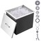 Black-Silver Stainless Steel Drop-In Ice Bin with Drain & Lid